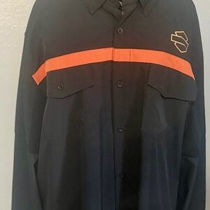 Black Shirt with Orange Stripe